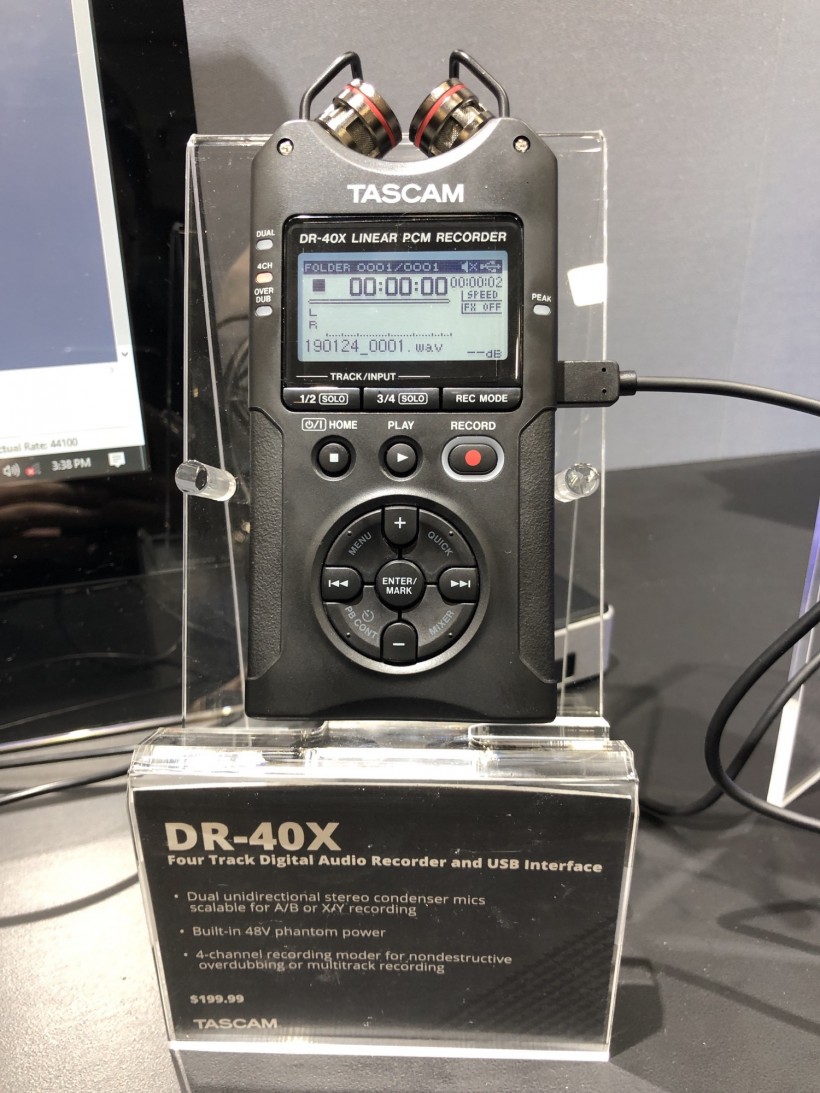 NAMM 2019 展會：Tascam 三款 DR-X 系列手持錄音機第一時間上手