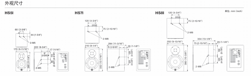 YAMAHA HSI 系列有源工作室監(jiān)聽(tīng)音箱安裝型上市