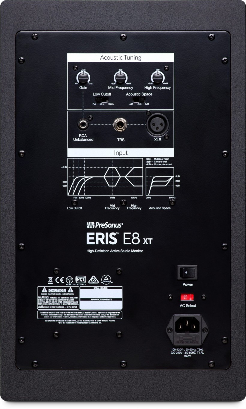 PreSonus 升級(jí)前置導(dǎo)向孔的 Eris 系列近場監(jiān)聽音箱到 E5 XT 和 E8 XT