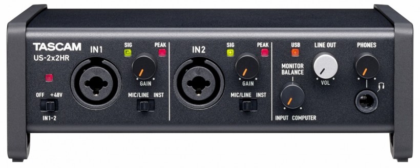 Tascam 發(fā)布新 US-HR 系列三款 USB-C 音頻接口：US-1x2HR、US-2x2HR、US-4x4HR